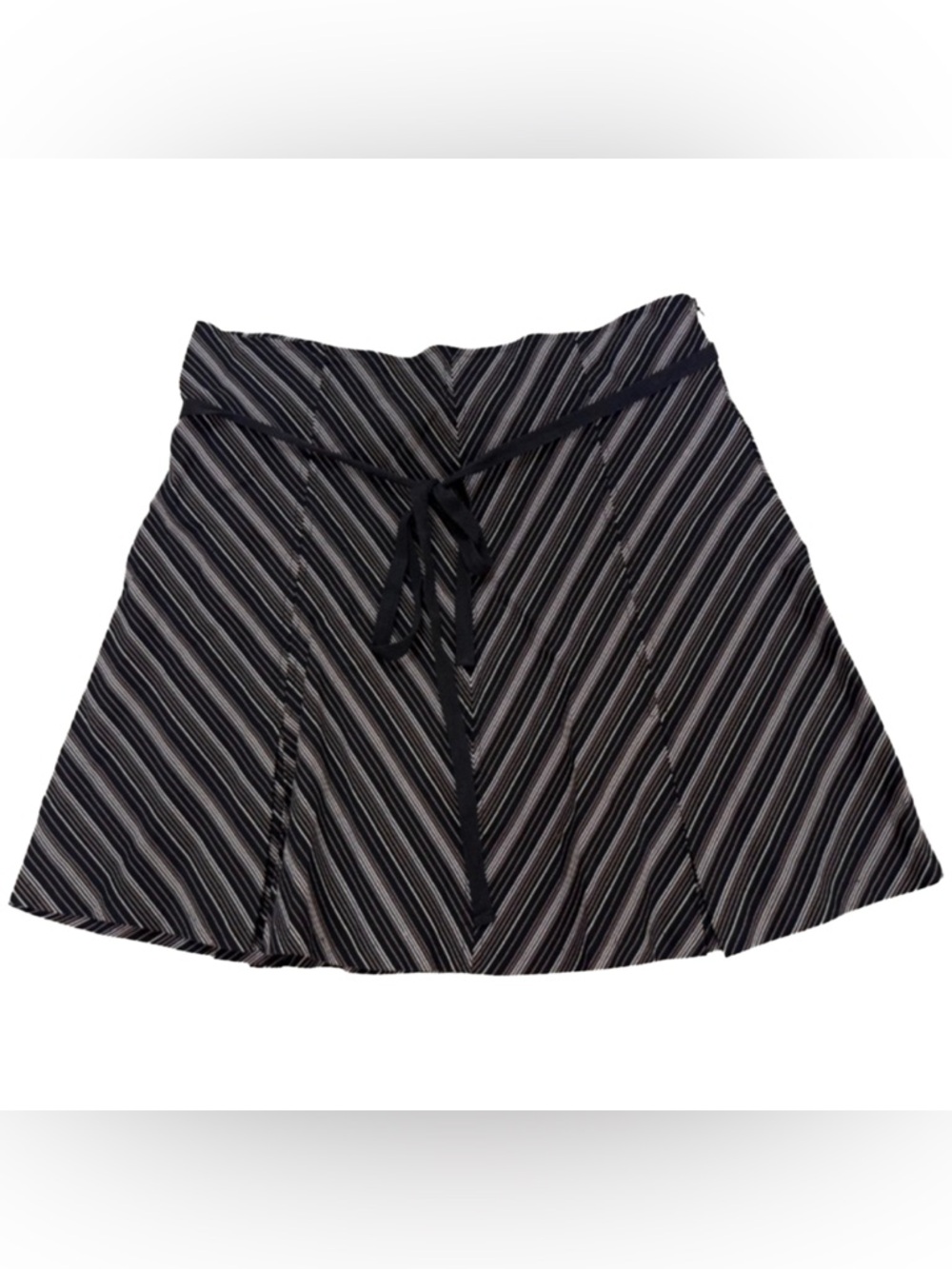 Y2K Whimsy Office Siren Striped Tie Mini Skirt